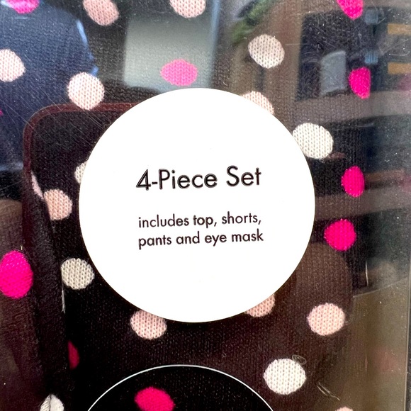 NWT Kate Spade Long & Short Boxers PJ Set with Eye Mask In Sealed Box - Picture 3 of 3